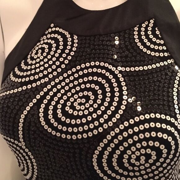 black and white sequence dress - Picture 3 of 5